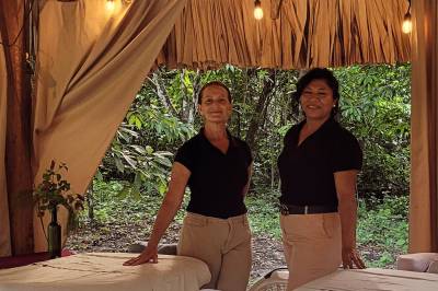 Our Spa team is ready to serve you, Balance Point Wellness Belize, Bullet Tree Falls